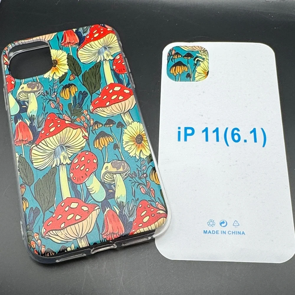 iPhone 11 case: Floral Mushroom- Multicolor